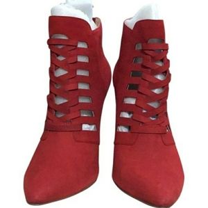 BCBGeneration Cherry Red Booties 8.5